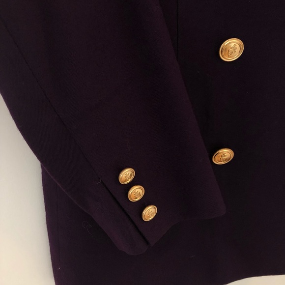 Talbots purple wool blazer size 8 - Picture 3 of 7
